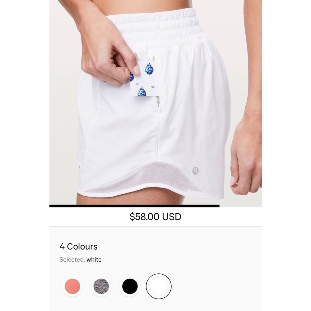 NWOT lululemon Hotty Hot Short High Rise Long 4”